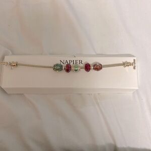 Napier gold tone Christmas Bracelet
